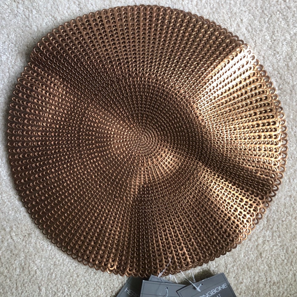 Rose Gold Herringbone placemats